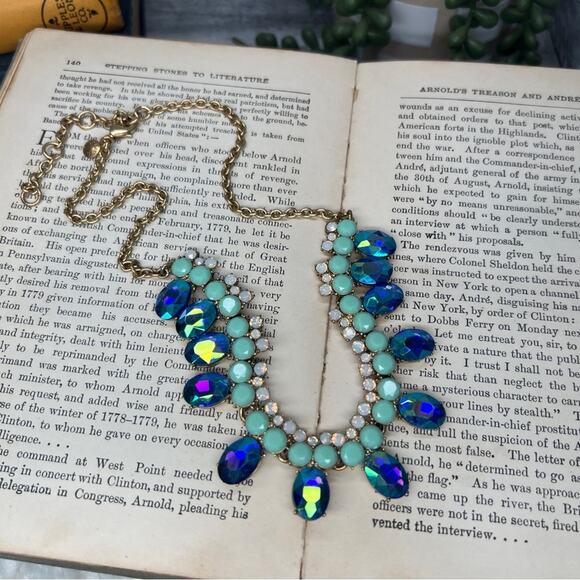 J. Crew | Iridescent Rhinestone Statement Necklace - Picture 14 of 14